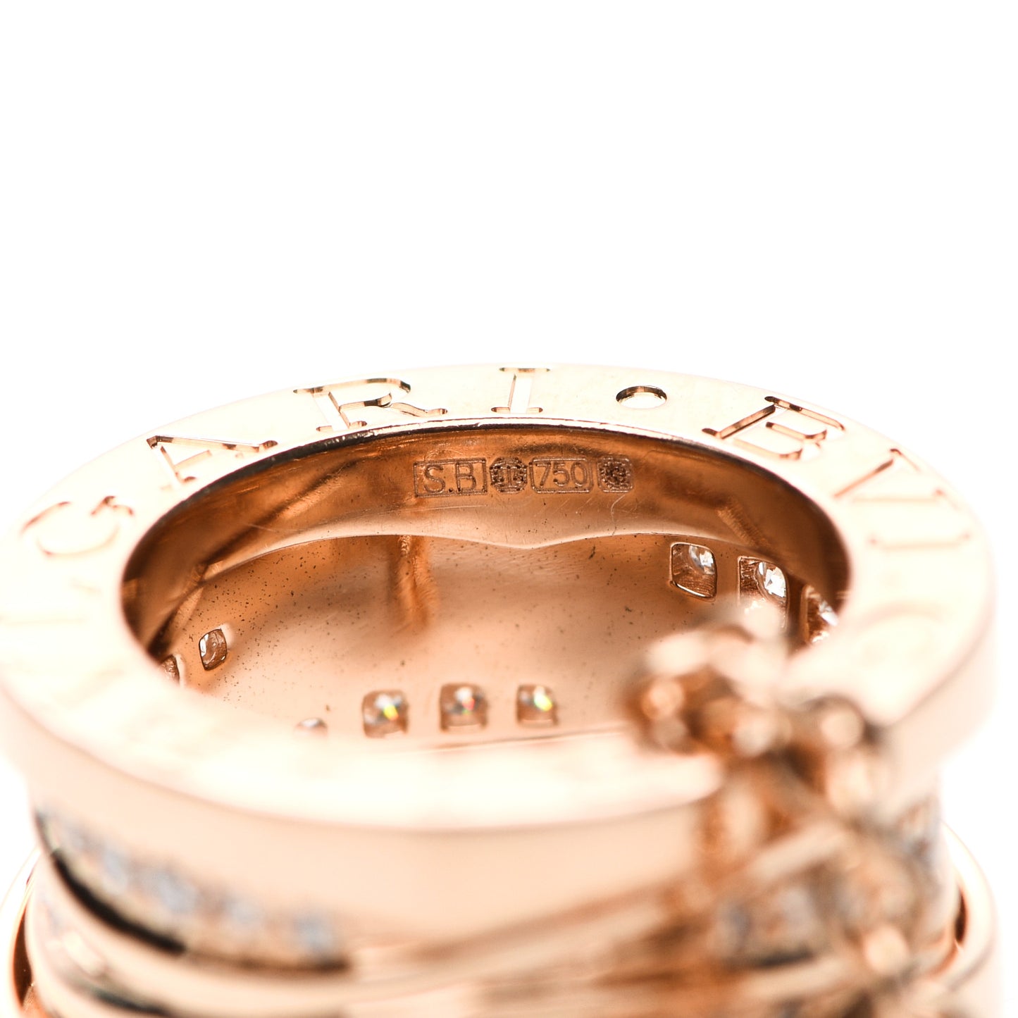 18K Rose Gold Diamond B.Zero1 Legend Pendant Necklace