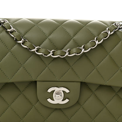 Chanel Lambskin Quilted Small Double Flap Green 8 of 10