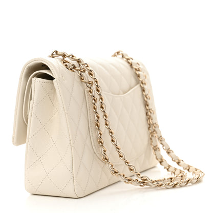 Chanel Caviar Quilted Medium Double Flap White 3 of 11