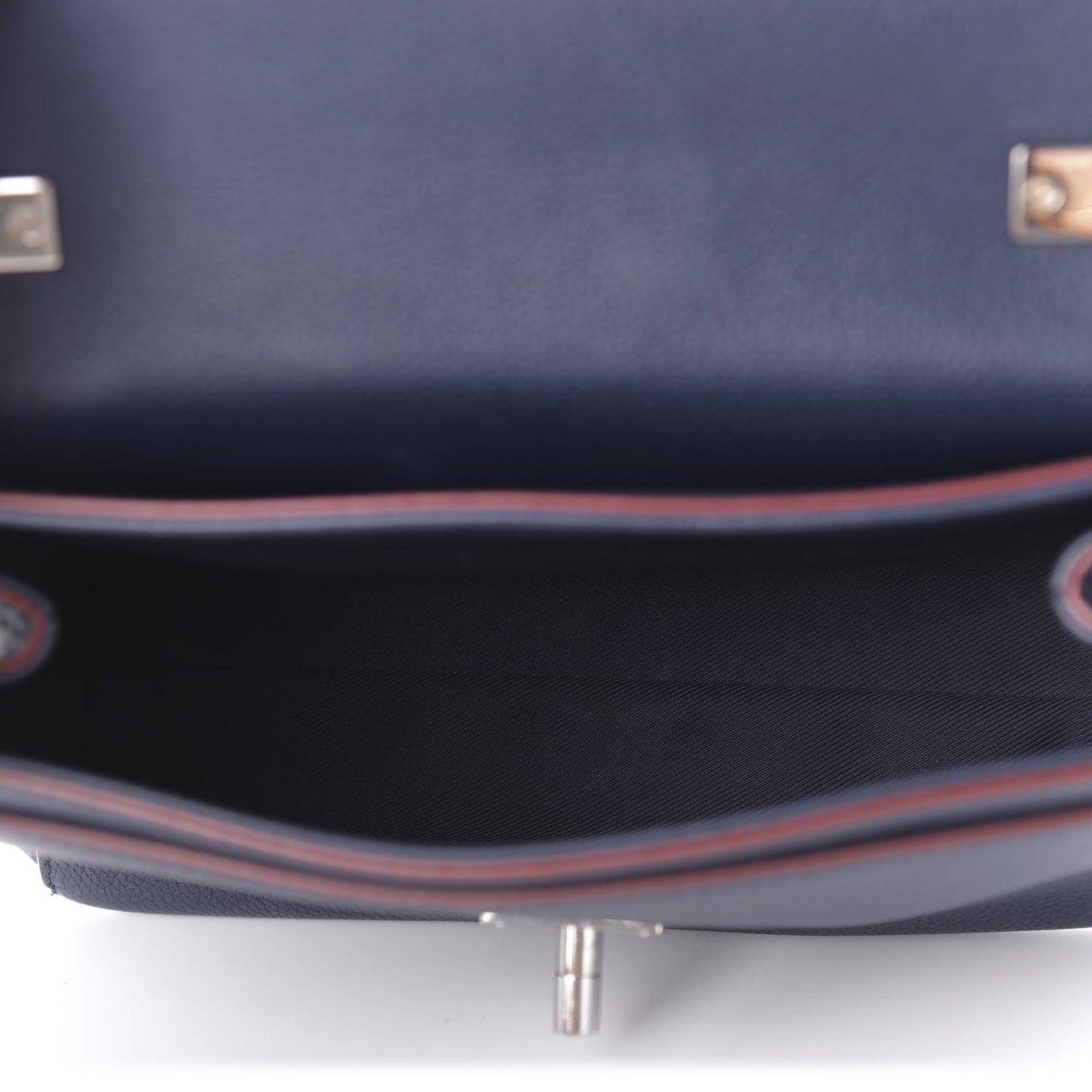 Calfskin Lockme II Chain Bag BB Marine Rouge