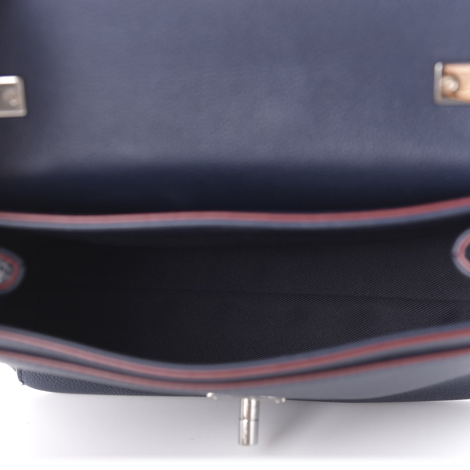Louis Vuitton Calfskin Lockme II Chain Bag BB Marine Rouge 5 of 9
