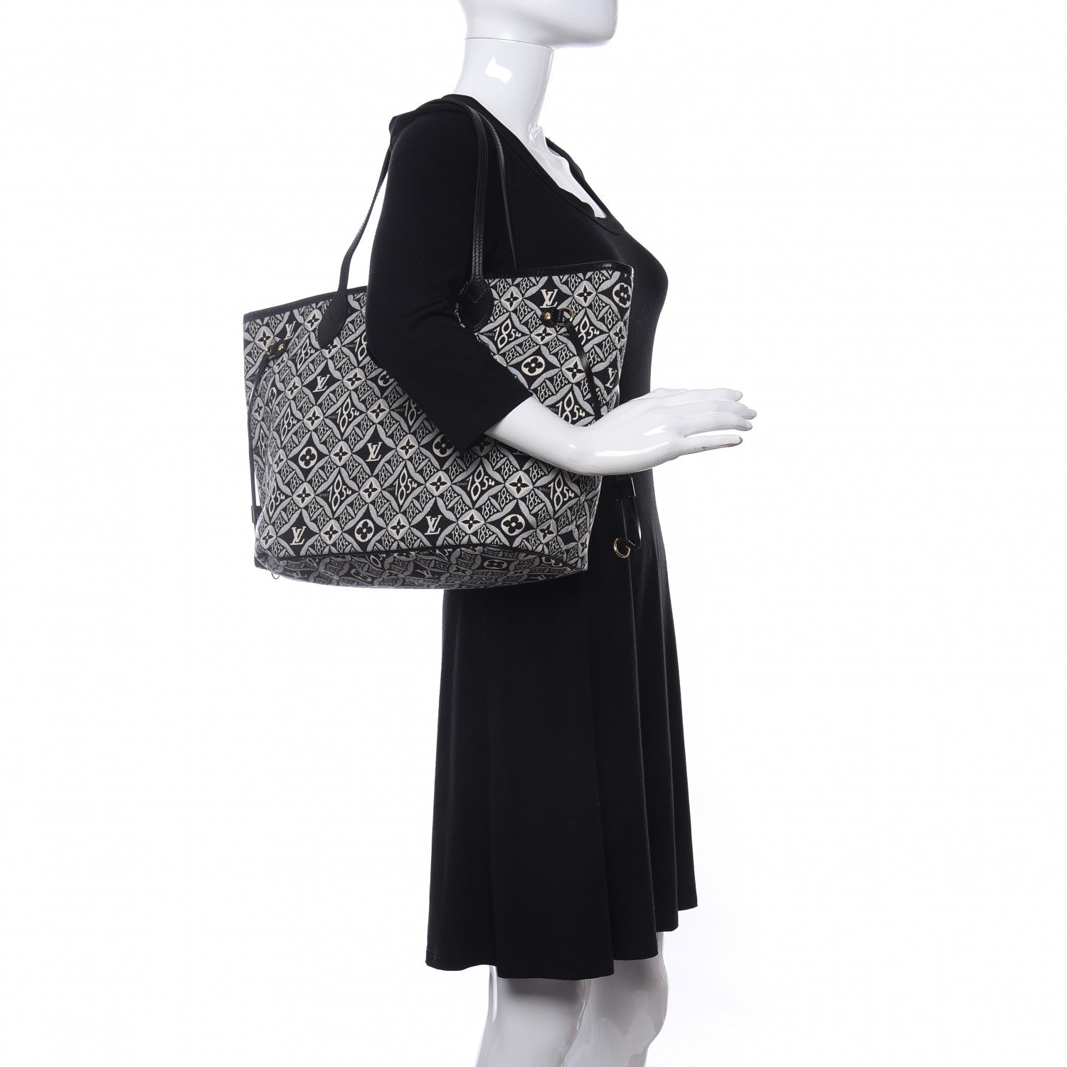 Louis Vuitton Jacquard Since 1854 Neverfull MM Grey 2 of 11