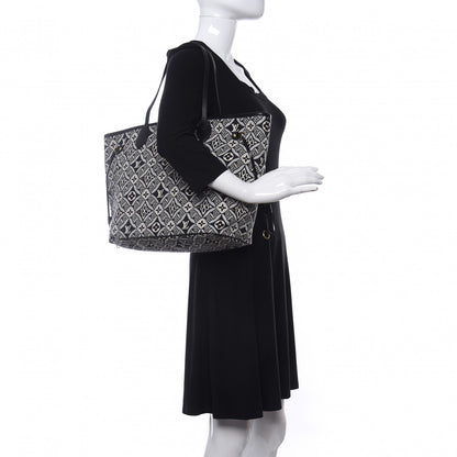 Louis Vuitton Jacquard Since 1854 Neverfull MM Grey 2 of 11