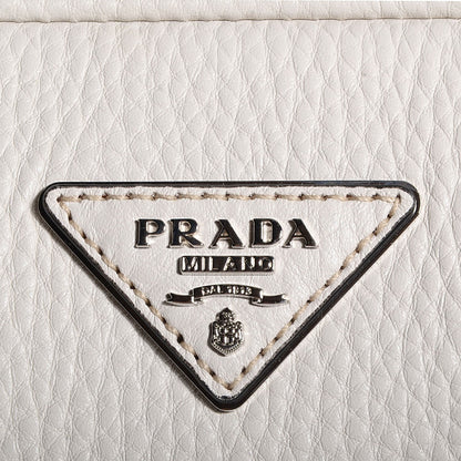 Prada Vitello Daino Top Handle Bag Talco 11 of 11