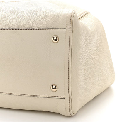 Gucci Pebbled Calfskin Medium Soho Shoulder Bag Off White 10 of 14