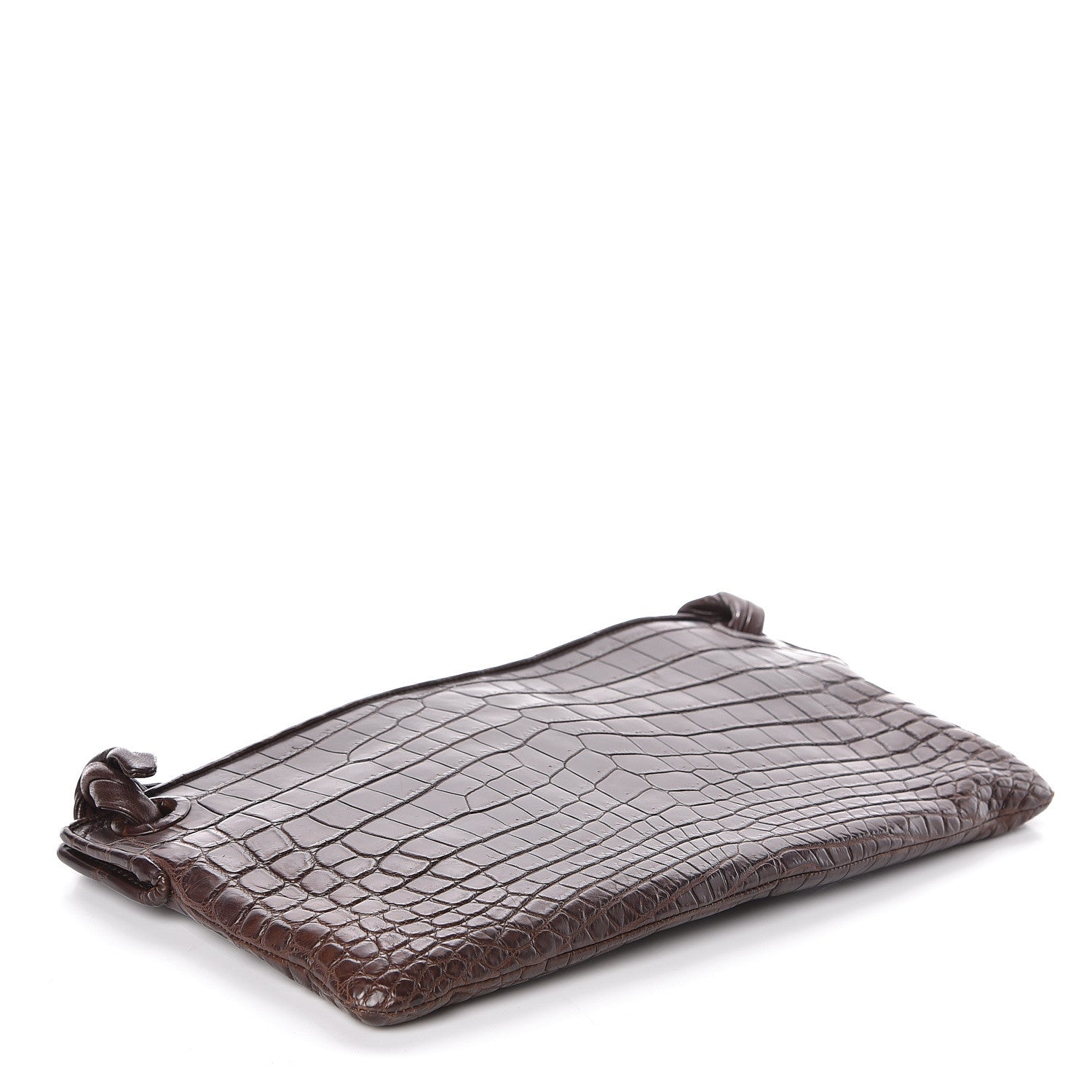 Bottega Veneta Crocodile Shoulder Bag Brown 4 of 10