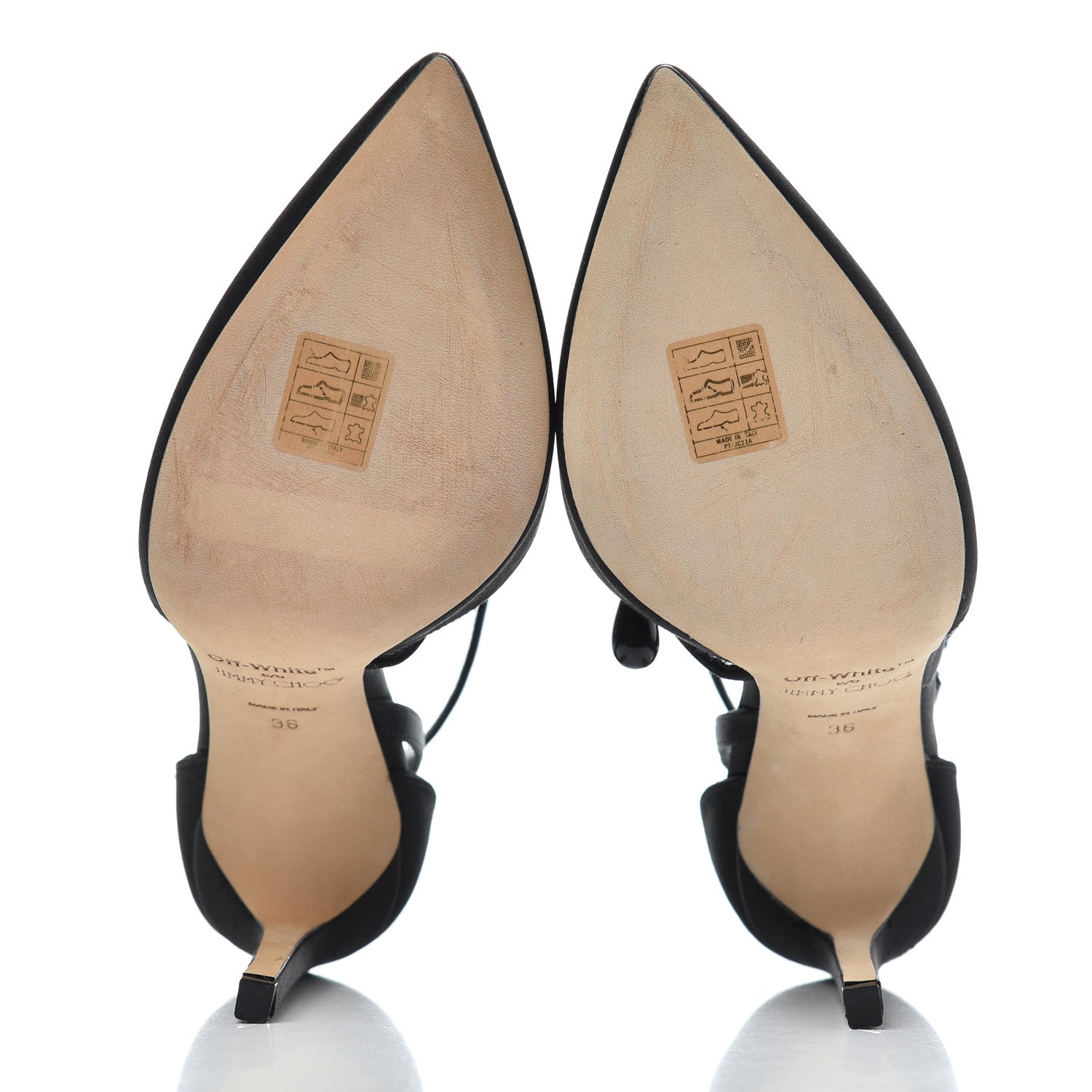 Jimmy Choo x OFF-WHITE Satin Victoria 100 Pumps 36 Black 5 of 9