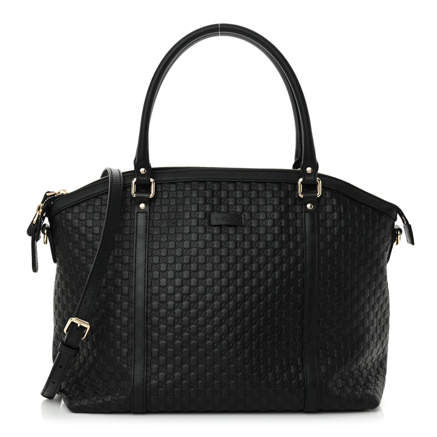 Soft Microguccissima Dome Satchel Black