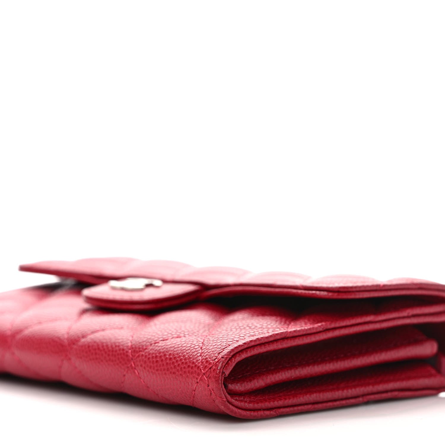 Chanel Caviar Quilted Medium Flap Wallet Dark Pink 8 of 8