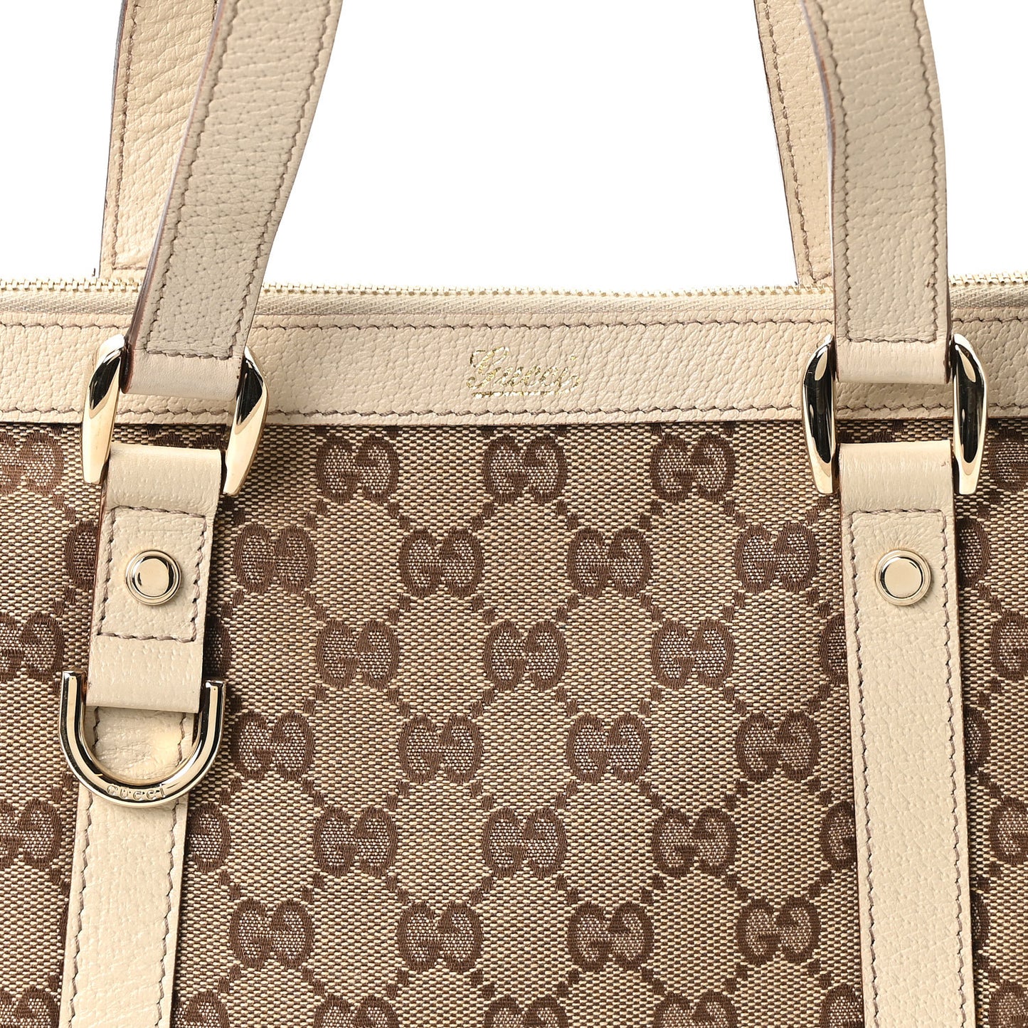 Monogram Small Abbey Tote Off White