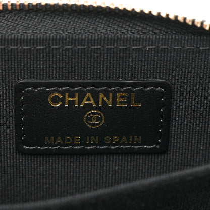 Chanel Caviar Enamel Coco Casino Quilted Zip Coin Purse Black 6 of 8