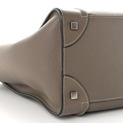 Celine Drummed Calfskin Mini Luggage Souris 8 of 9