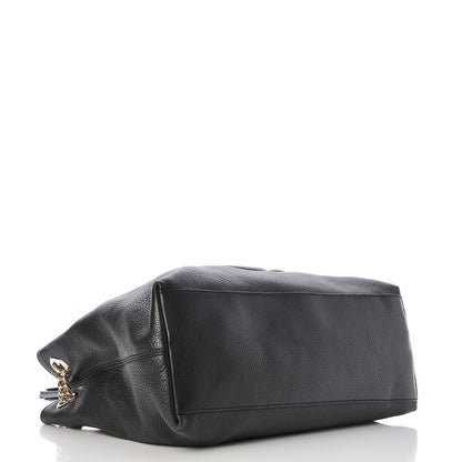 Gucci Pebbled Calfskin Medium Soho Chain Shoulder Bag Black 5 of 8