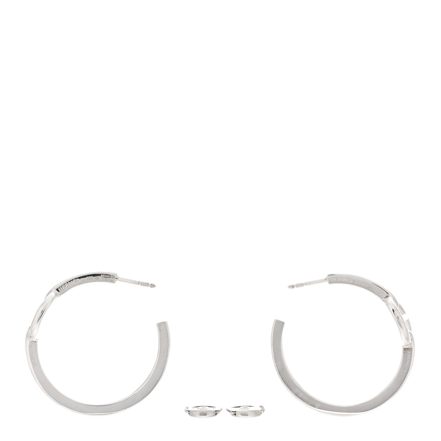 Sterling Silver Chaine D'Ancre Enchaine Hoop Earrings