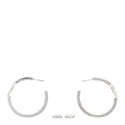 Hermes Sterling Silver Chaine D'Ancre Enchaine Hoop Earrings 3 of 5