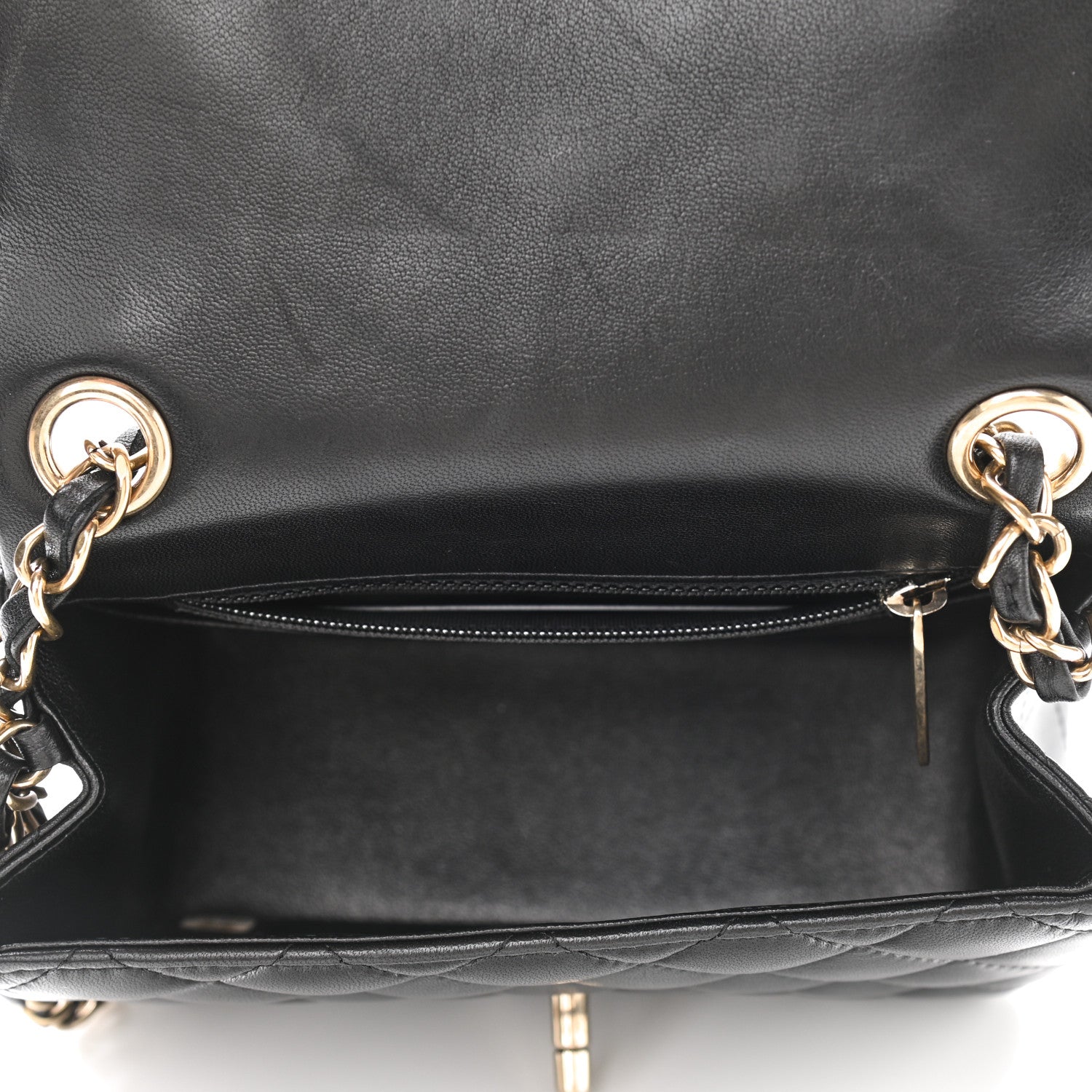 Chanel Lambskin Quilted Mini Square Flap Black 5 of 10