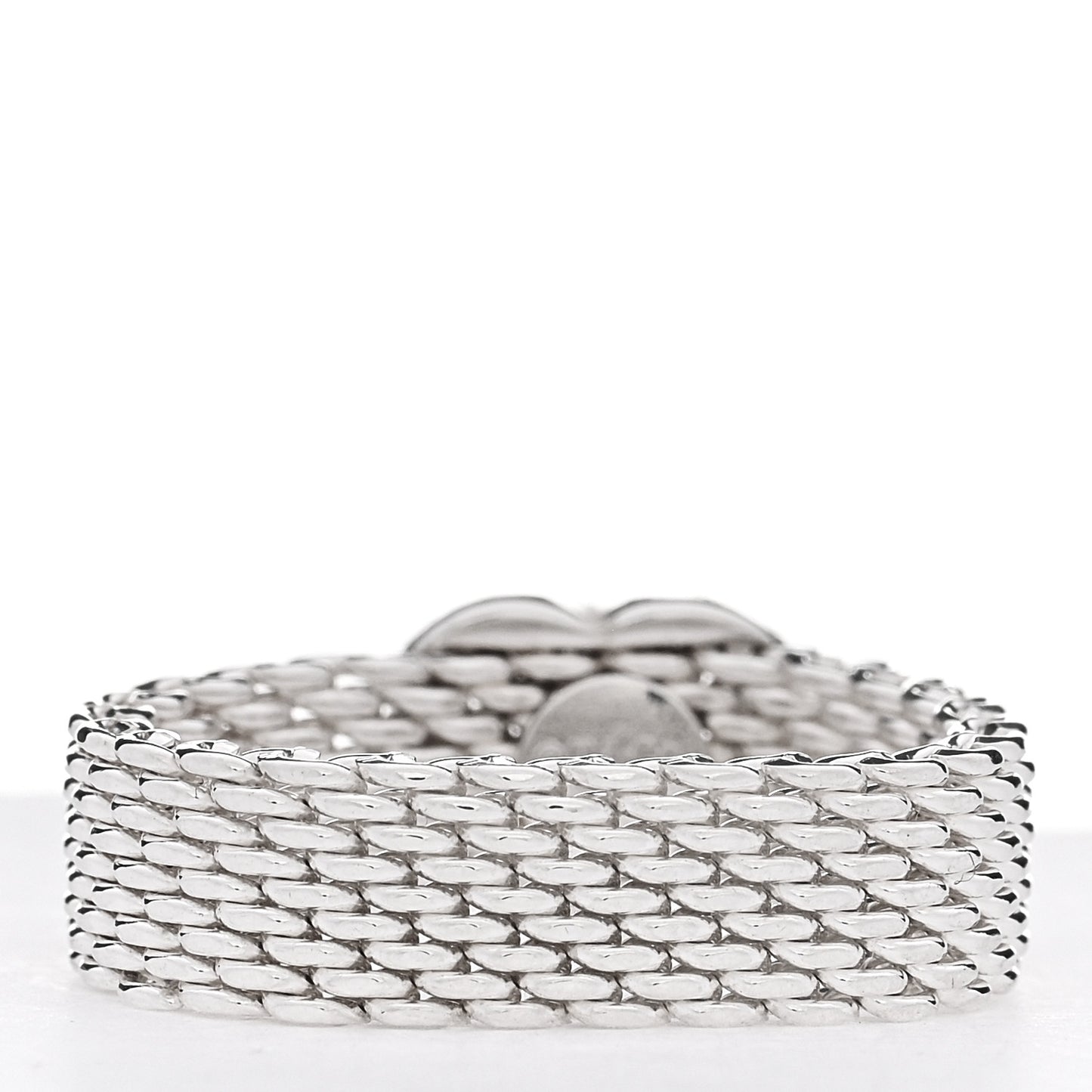 Sterling Silver Somerset Mesh Heart Ring 56 7.5
