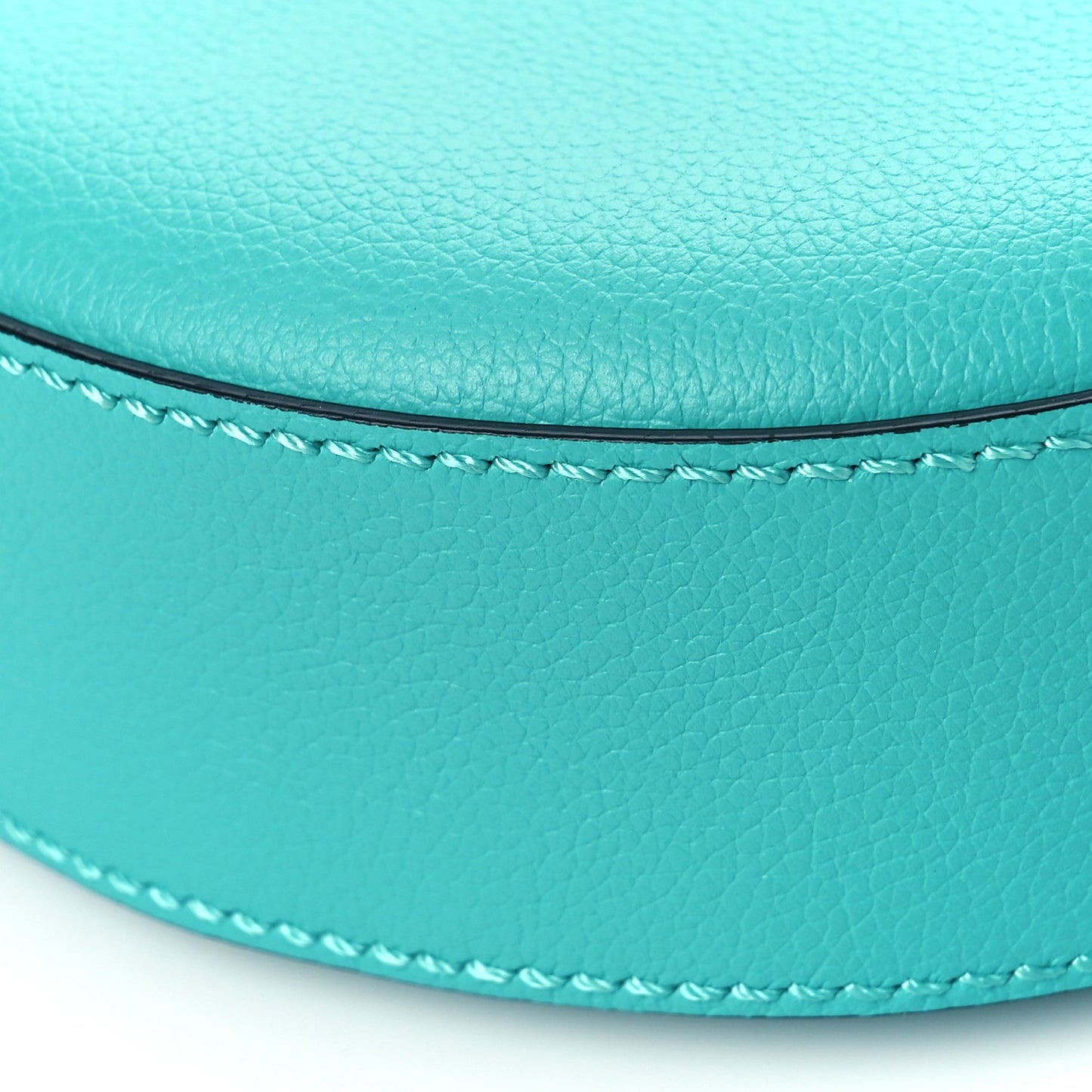 Calfskin La Medusa Round Camera Bag Turquoise
