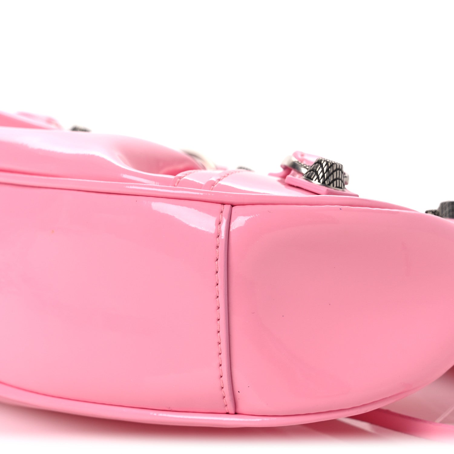 Balenciaga Patent Faux Leather Le Cagole Shoulder Bag XS Sweet Pink 11 of 14