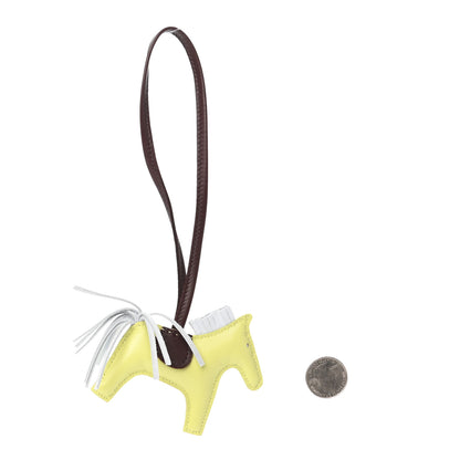 Hermes Milo Lambskin Grigri Rodeo Horse Bag Charm PM Jaune Bourgeon Bleu Brume Rouge Sellier 2 of 5