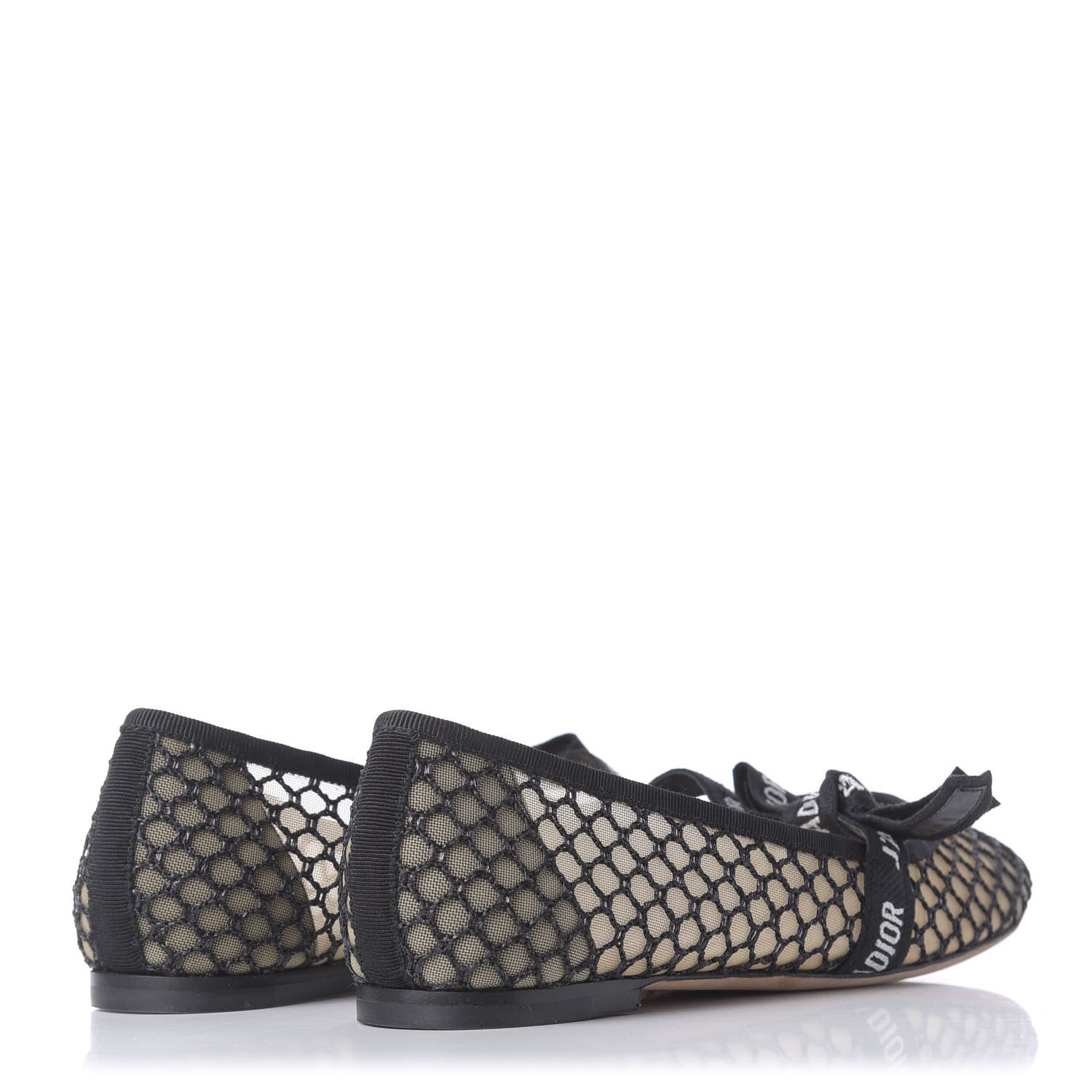 Christian Dior Resille Ribbon Miss J'Adior Ballet Flat 38.5 Black 4 of 10