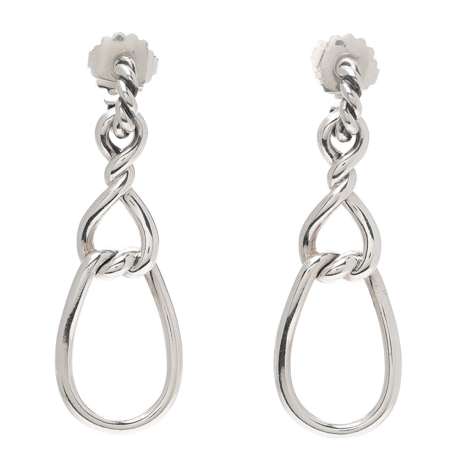 David Yurman Sterling Silver Continuance Triple Drop Earrings 1 of 4