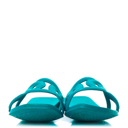 Hermes Rubber Aloha Sandals 39 Bleu Vif 2 of 11