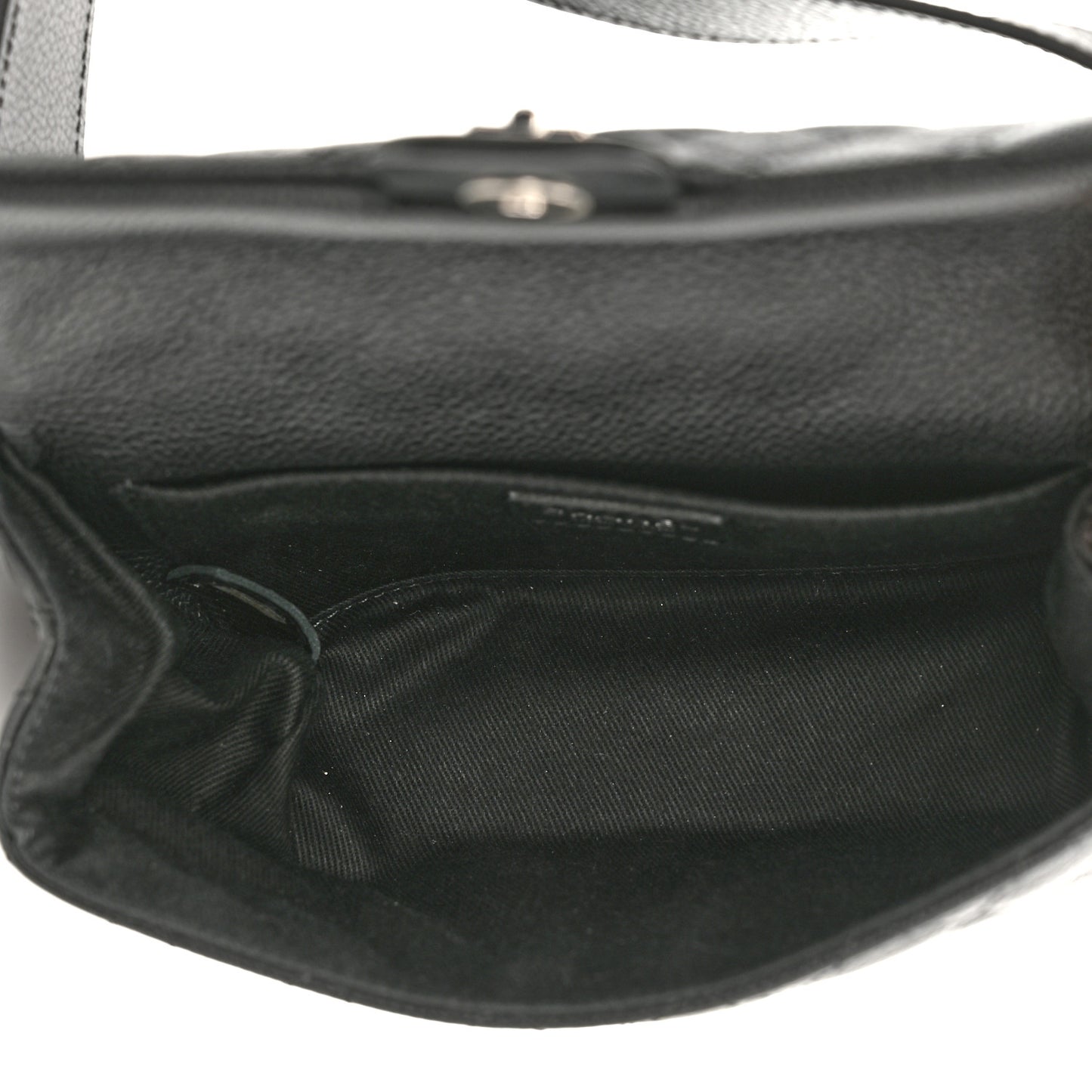 Grained Calfskin Quilted 2.55 Reissue Flap Belt Bag Clutch Black