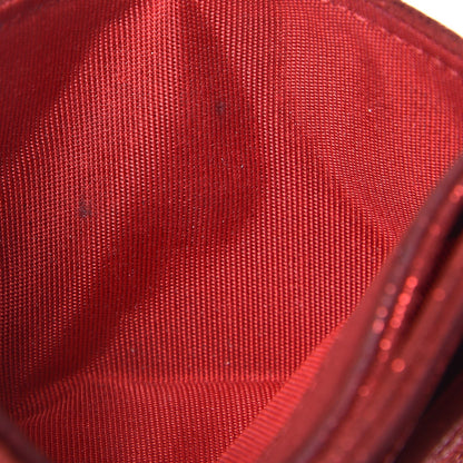Chanel Iridescent Calfskin Quilted Card Holder Red 14 of 14