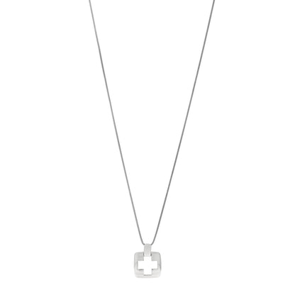 Tiffany Sterling Silver Cross Cutout Pendant Necklace 1 of 4