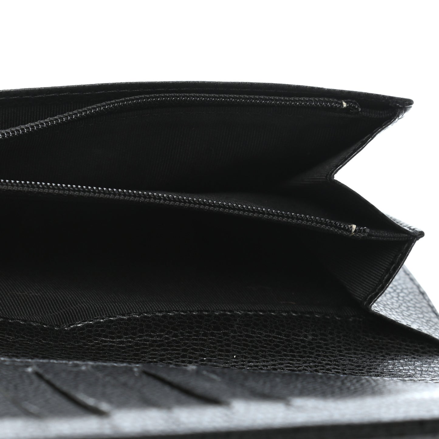 Caviar Quilted Yen Wallet Black