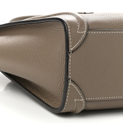 Celine Drummed Calfskin Nano Luggage Souris 11 of 12
