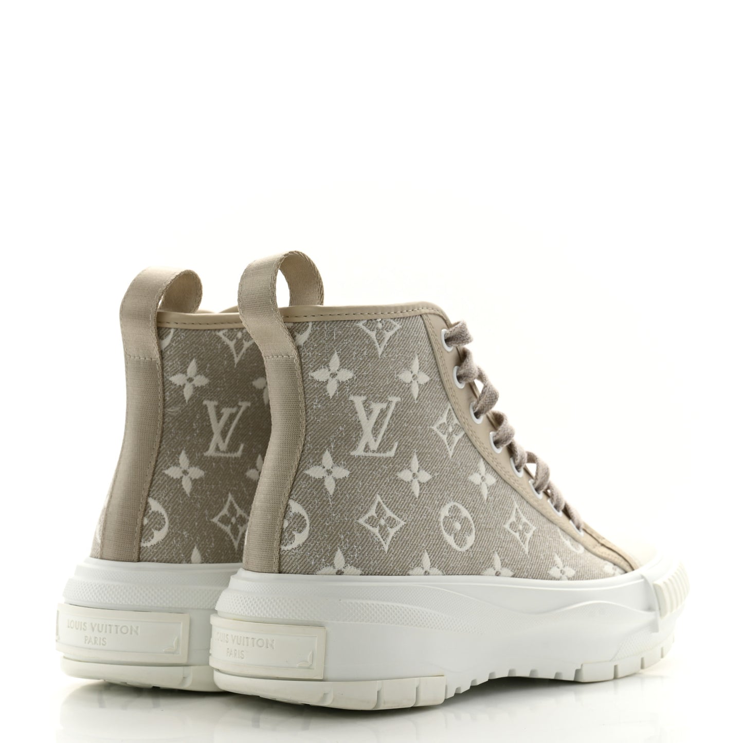 Denim Monogram Squad Sneaker Boots 36 Beige