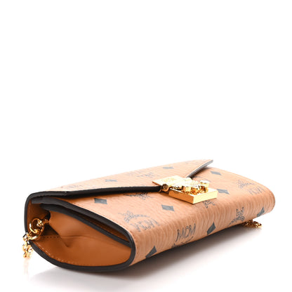 MCM Visetos Large Patricia Chain Wallet Cognac 4 of 9