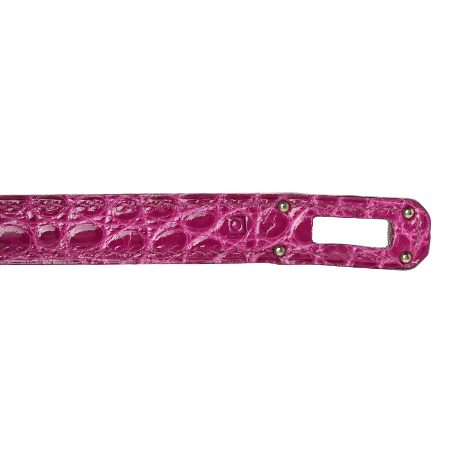 Hermes Shiny Alligator Kelly Longue Wallet Rose Scheherazade 7 of 9