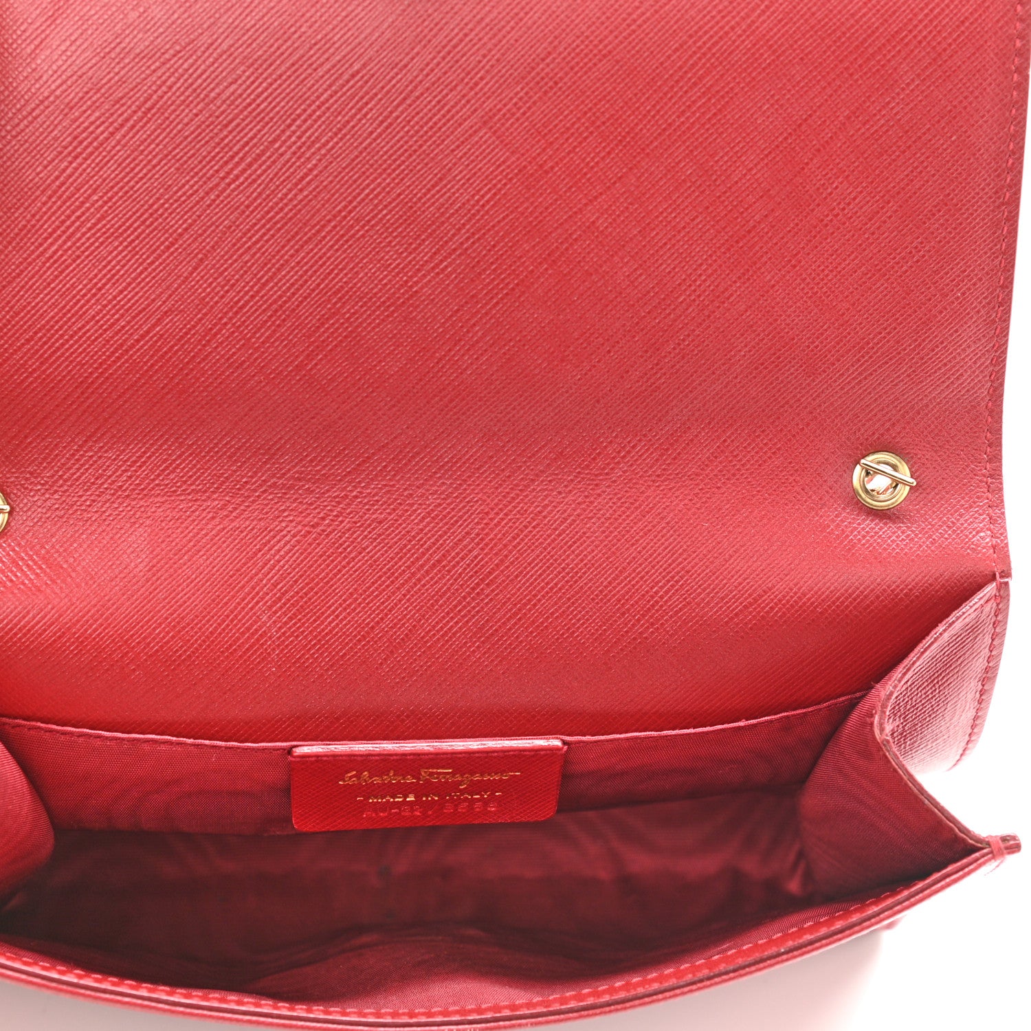 Salvatore Ferragamo Hammered Calfskin Mini Miss Vara Bow Chain Bag Red 5 of 9