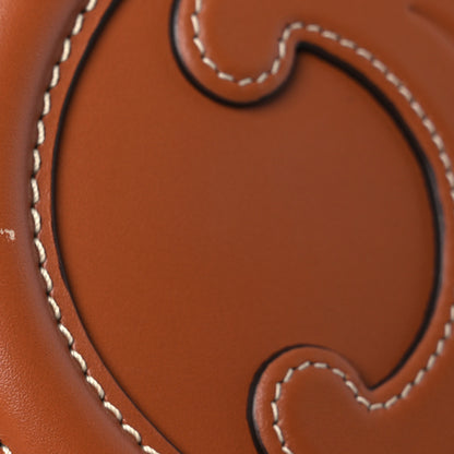 Celine Smooth Calfskin Cuir Small Triomphe Oval Crossbody Purse Tan 11 of 14