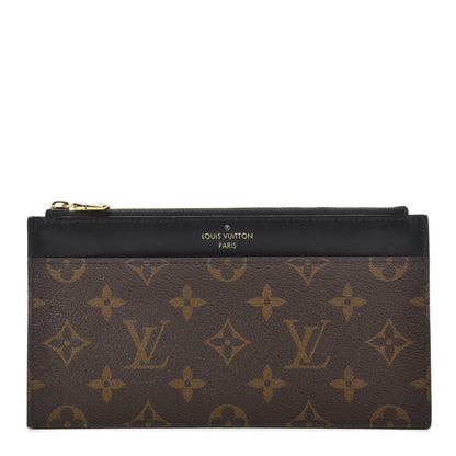 Louis Vuitton Monogram Slim Purse Black 1 of 6