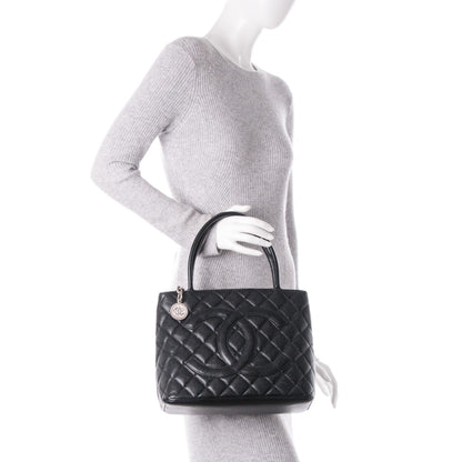 Chanel Caviar Quilted Medallion Tote Black 2 of 7