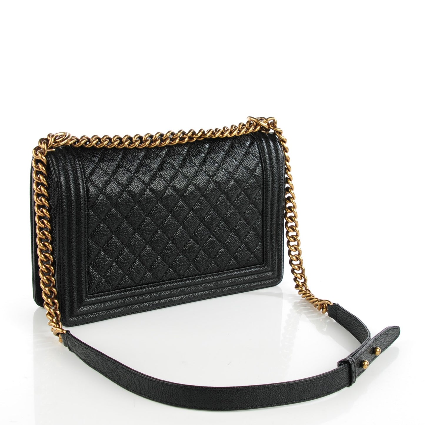 Caviar Quilted New Medium Boy Flap Black