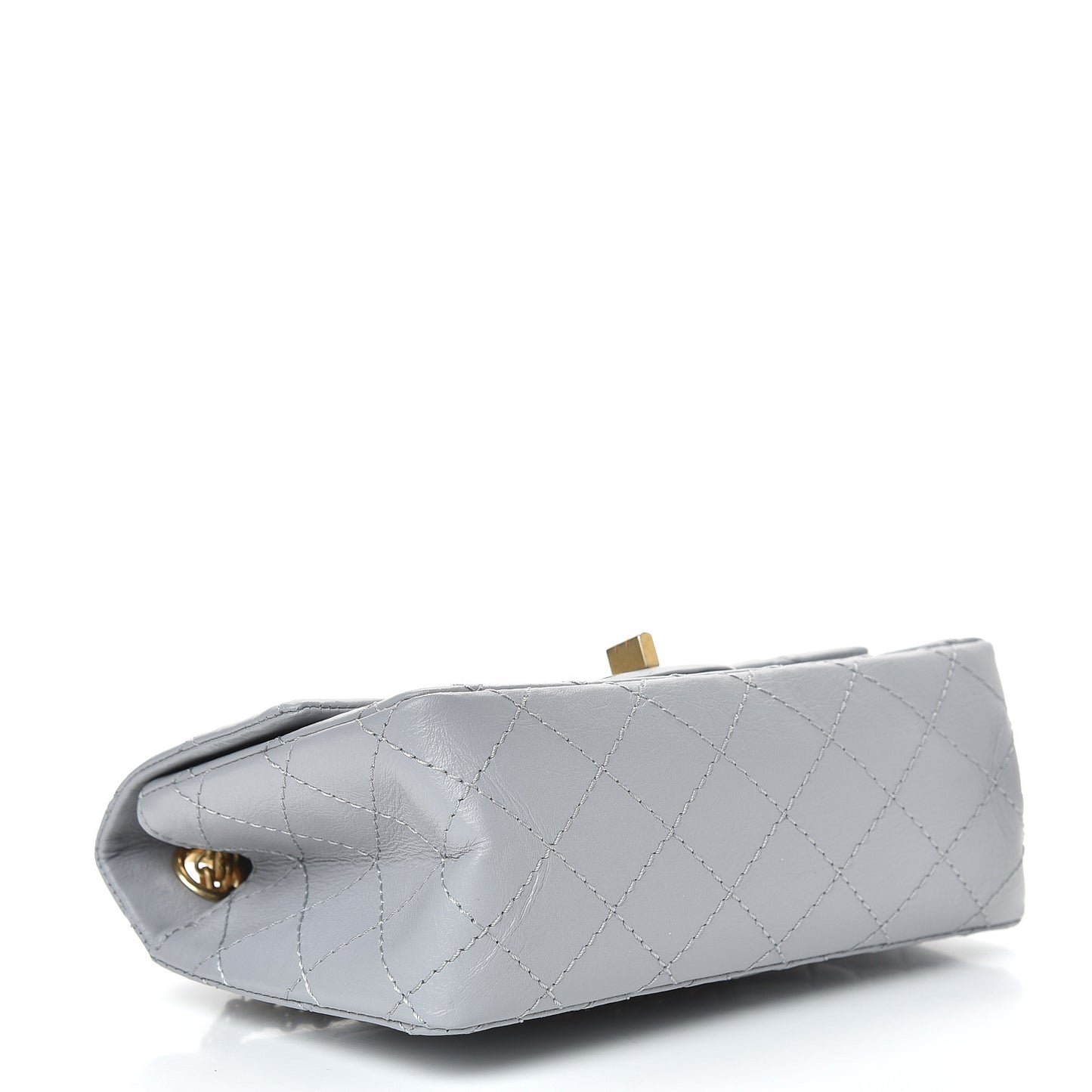 Aged Calfskin Quilted 2.55 Reissue Mini Flap Grey