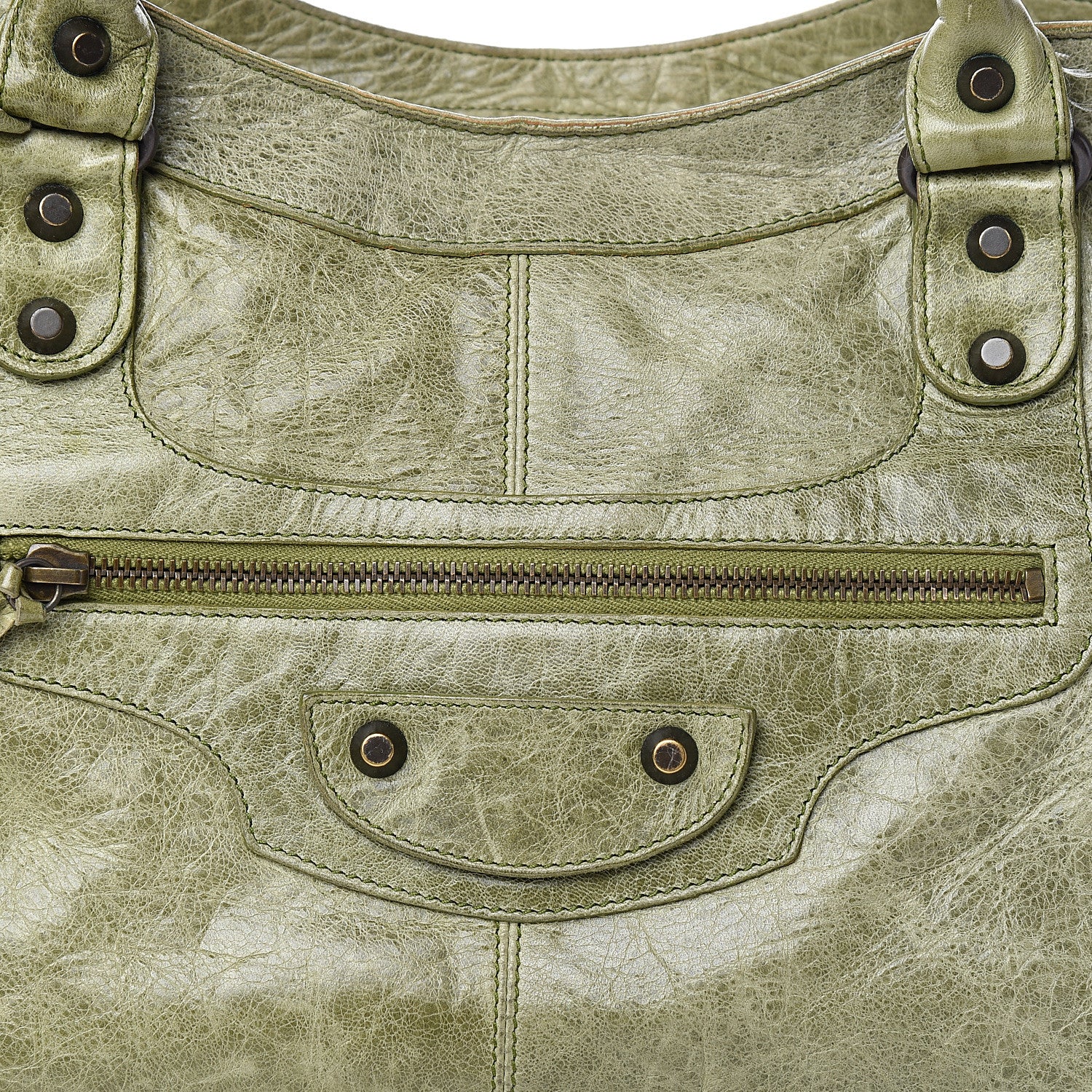 Balenciaga Agneau Classic Hardware Part Time Light Olive 16 of 18