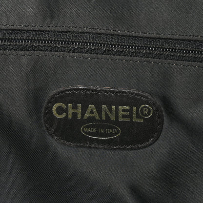 Chanel Caviar Embroidered Logo Shoulder Bag Black 6 of 11