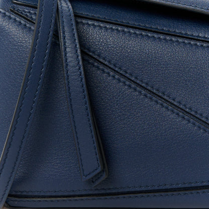 Loewe Calfskin Mini Puzzle Bag Blue 9 of 11