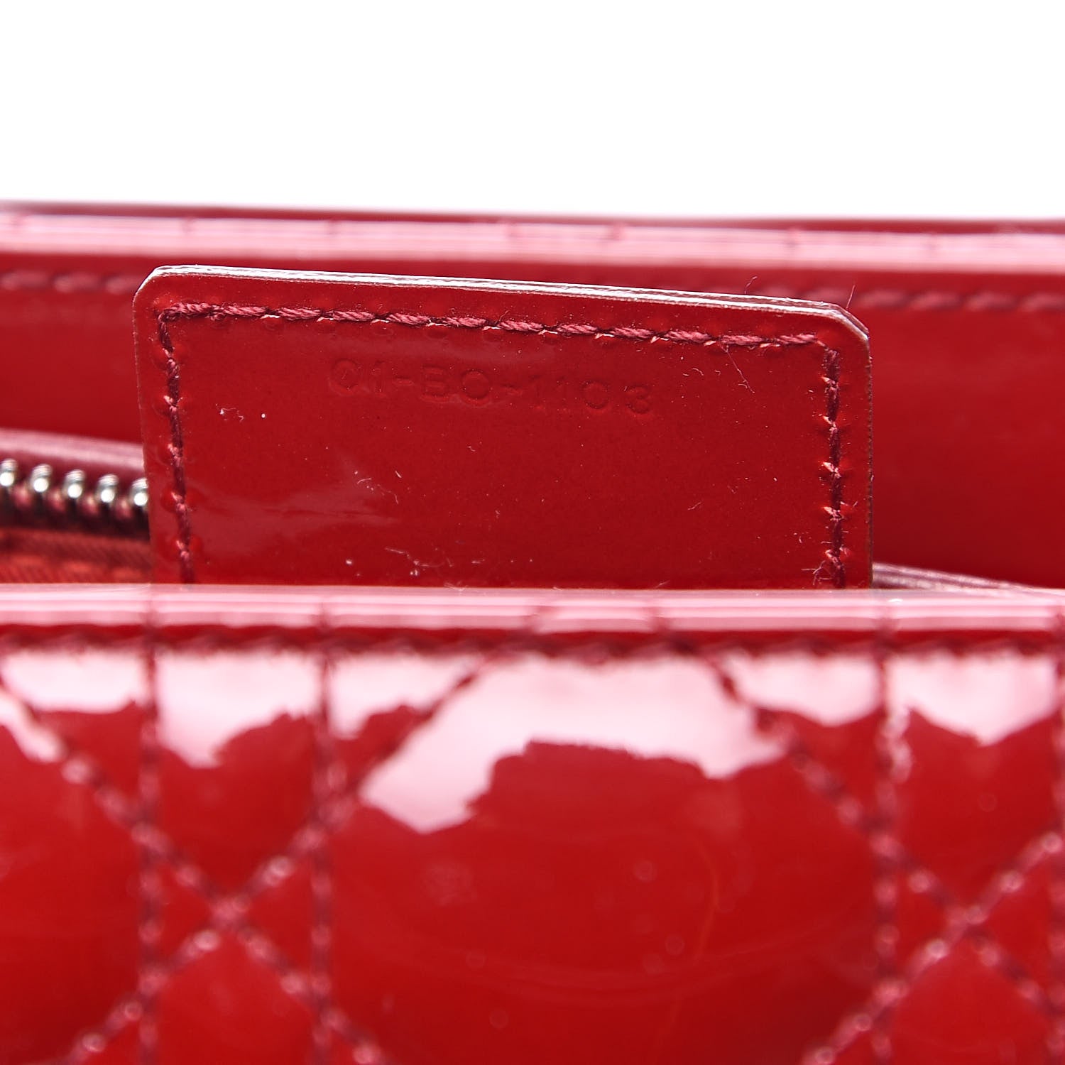 Christian Dior Patent Cannage Medium Lady Dior Red 7 of 10