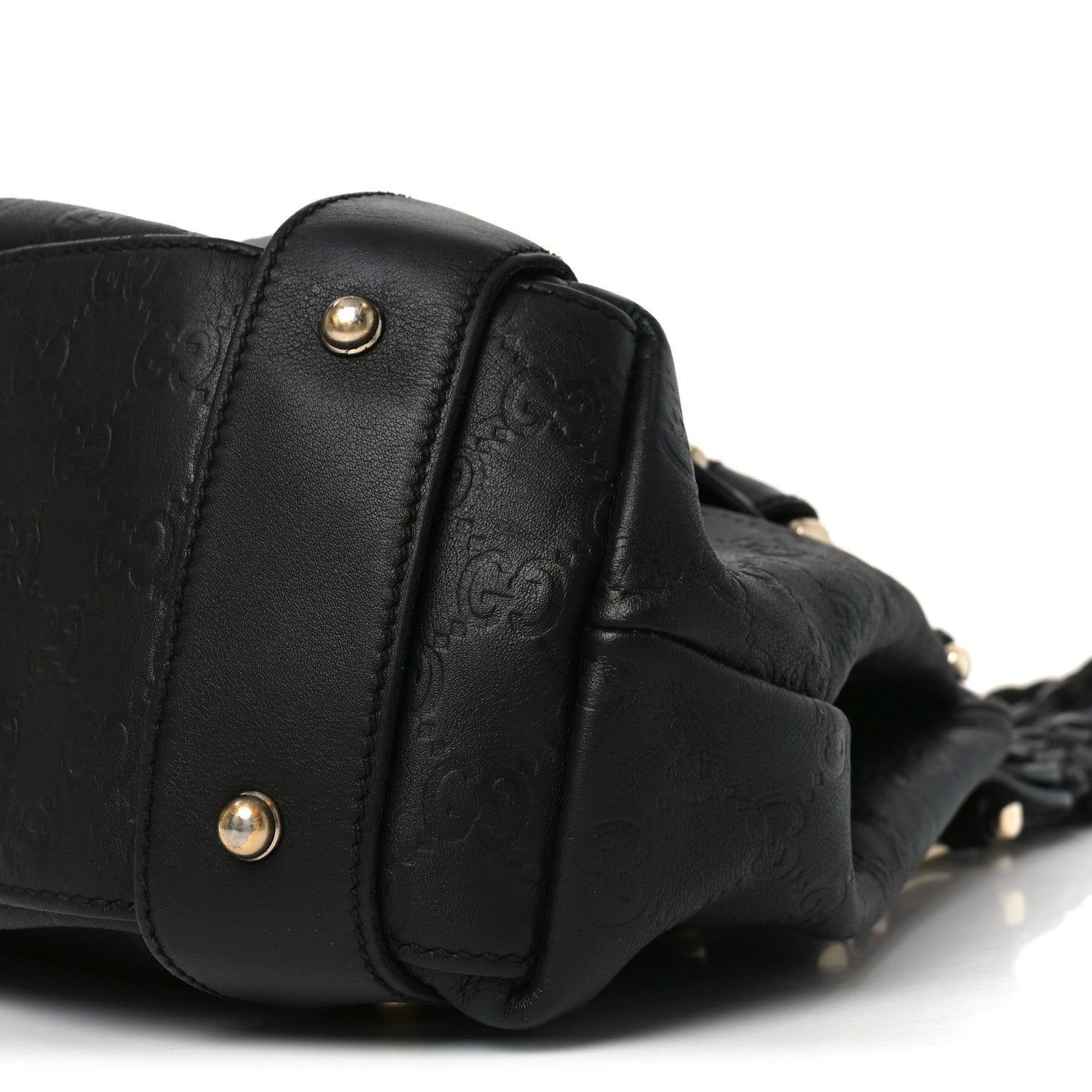 Gucci Guccissima Medium Pelham Shoulder Bag Black 10 of 11