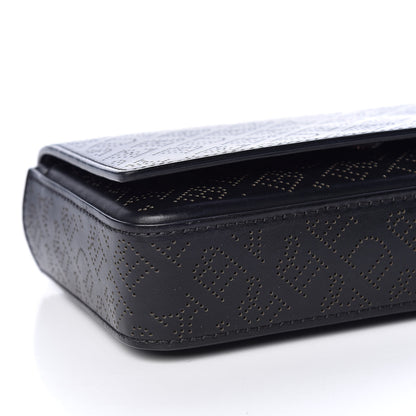 Burberry Calfskin Perforated Logo Hampshire Crossbody Black 7 of 9