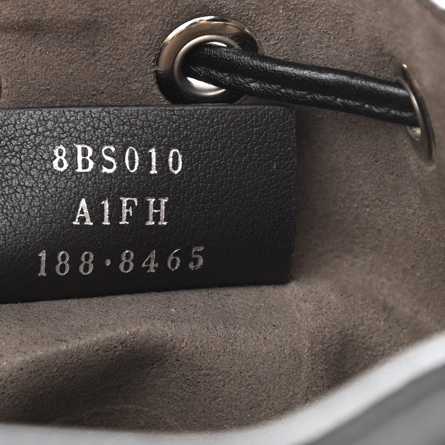 Vitello Liberty Pearl F is Fendi Mini Mon Tresor Bucket Bag Black
