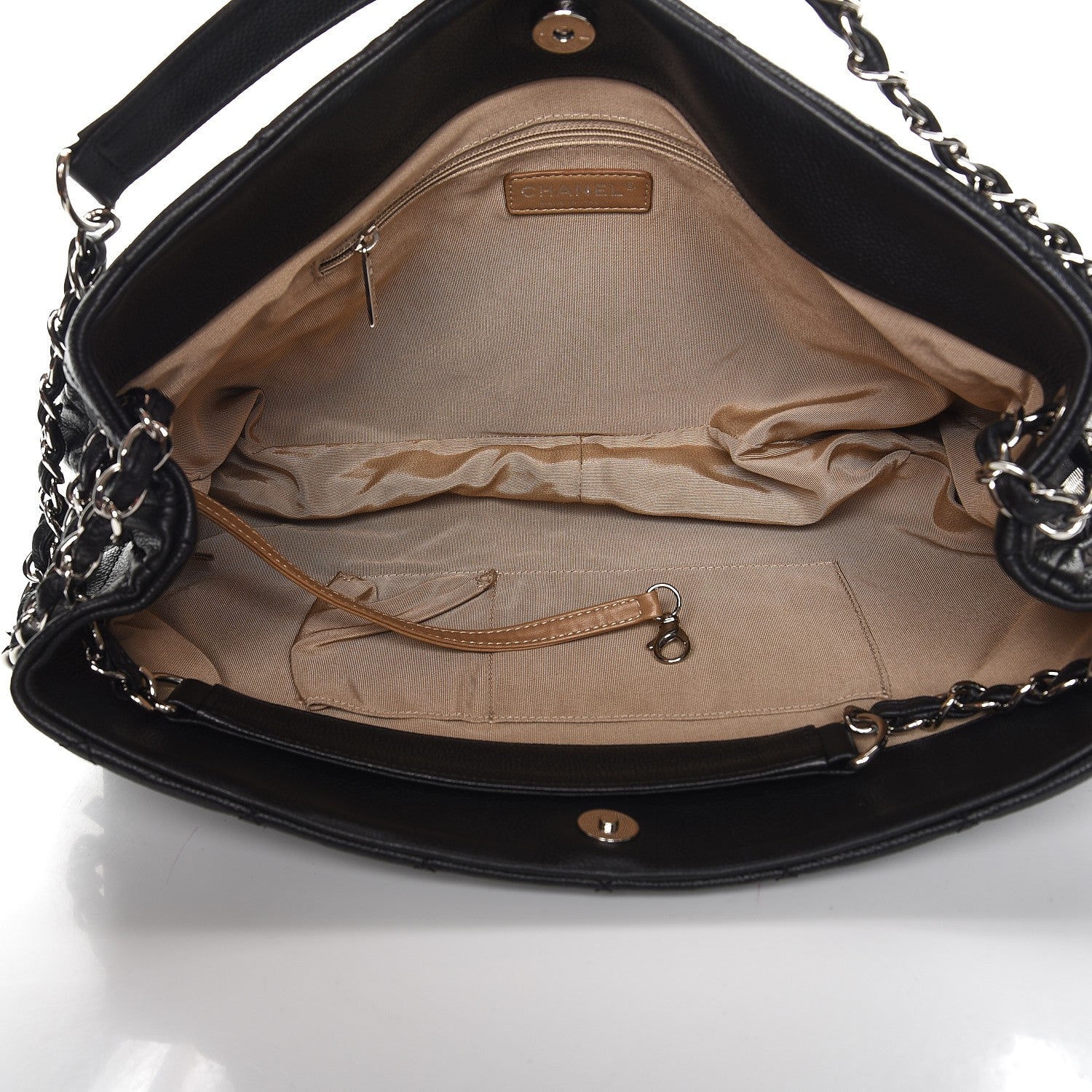 Chanel Caviar Quilted Expandable Zip Shoulder Bag Black 5 of 7
