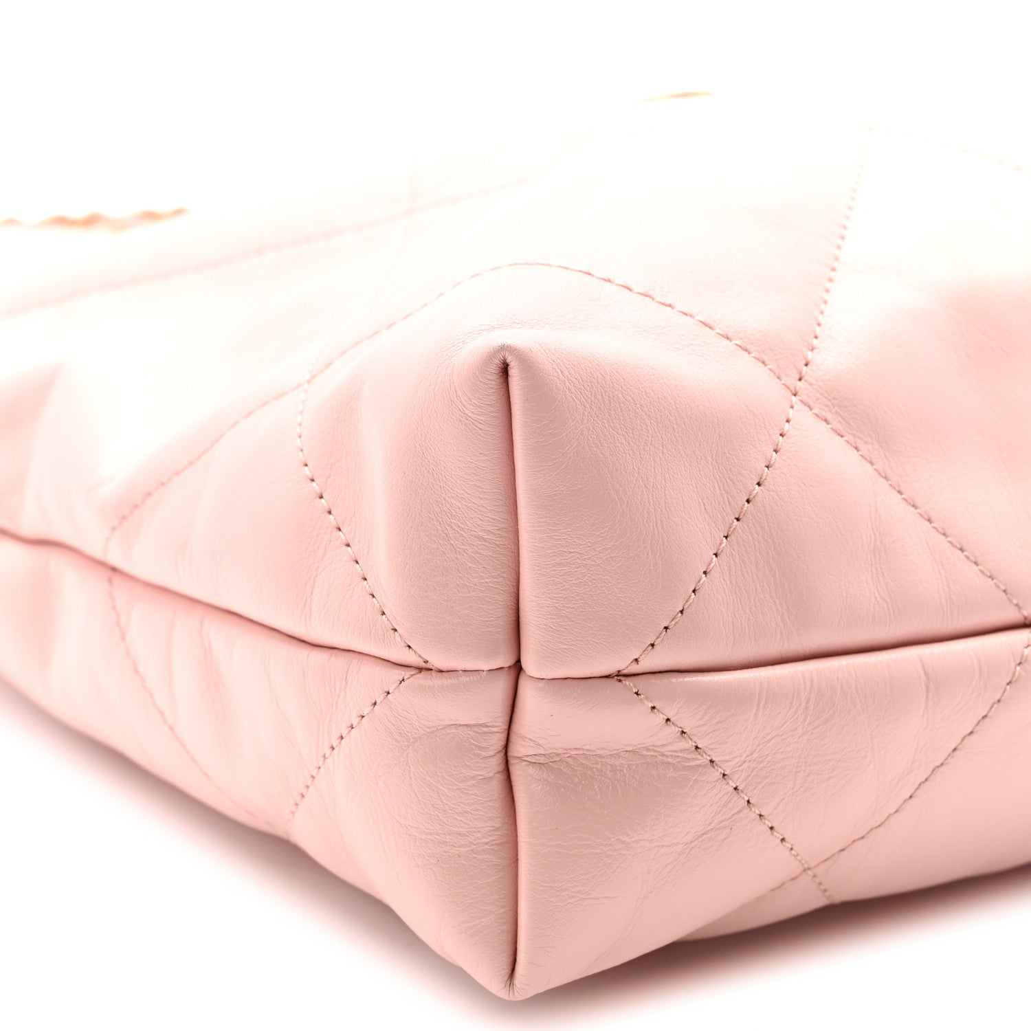 Chanel Shiny Calfskin Quilted Small Chanel 22 Light Pink 10 of 11